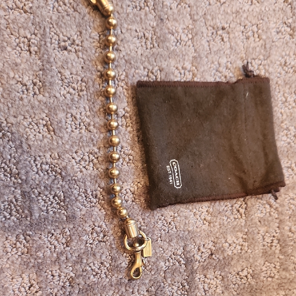 Coach Gold-Tone Ball Chain Bracelet with Lobster Clasp - Picture 5 of 5